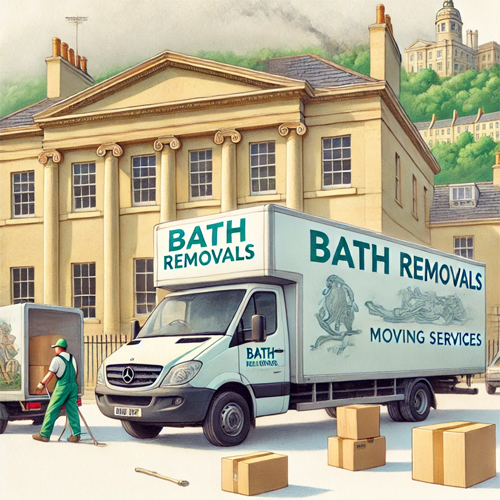 Removal van ready for a house move in Bath