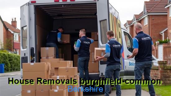 Moving team carrying furniture during a Burghfield Common house removal