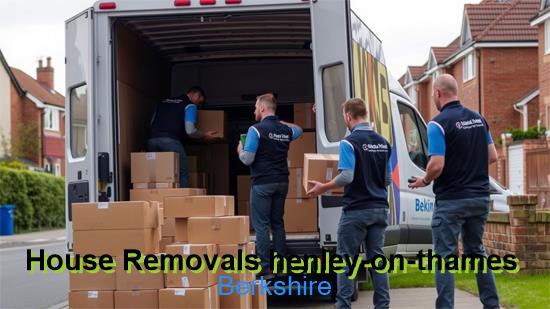 Moving team carrying furniture during a Henley-on-Thames removal