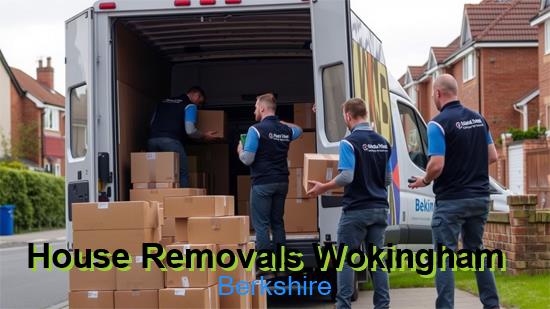Moving team carrying furniture during a Wokingham house removal