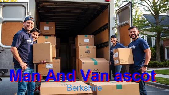 Man with a van team preparing items for an Ascot move