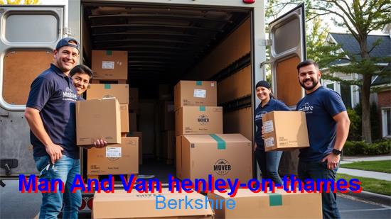 Man with a van team preparing items for a Henley-on-Thames move