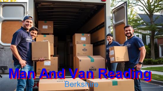 Man with a van team checking items near Reading