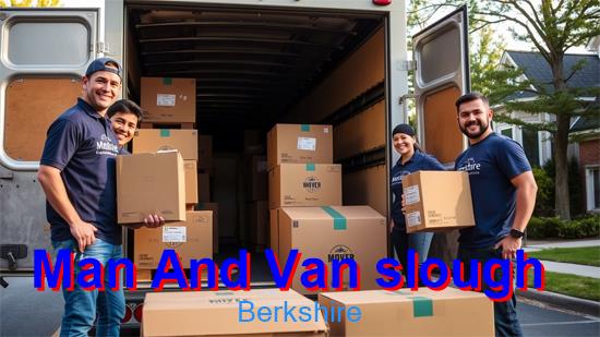 Man with a van team preparing items for a Slough move