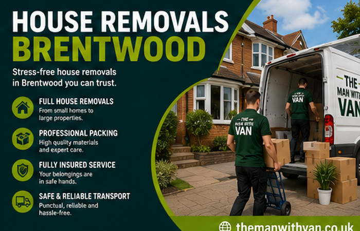 House removals team carrying furniture in Brentwood