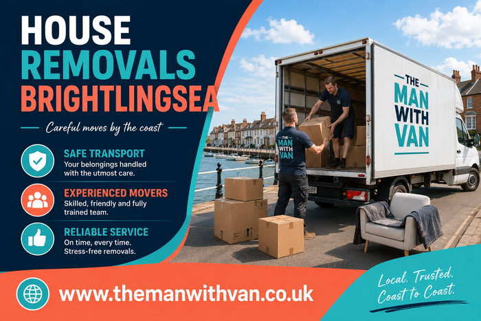 House removals team carrying furniture in Brightlingsea
