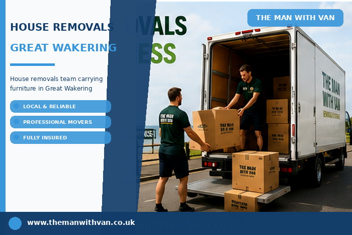 House removals team carrying furniture in Great Wakering