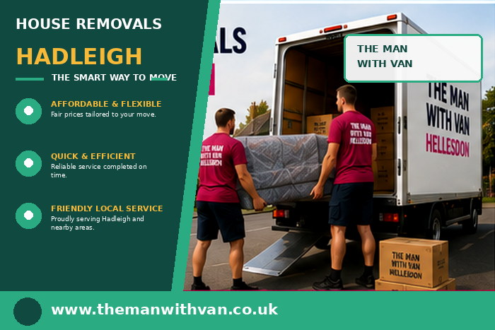 House removals team carrying furniture in Hadleigh