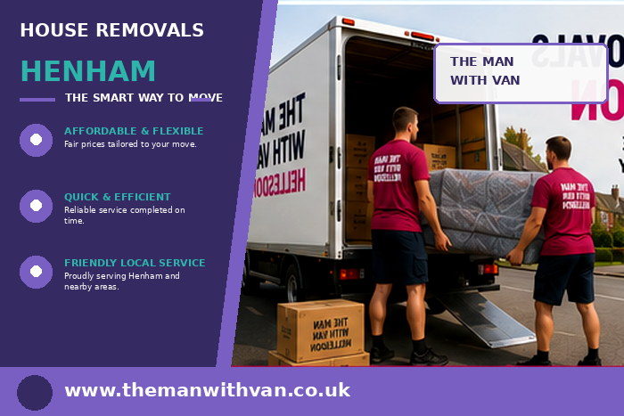 House removals team carrying furniture in Henham
