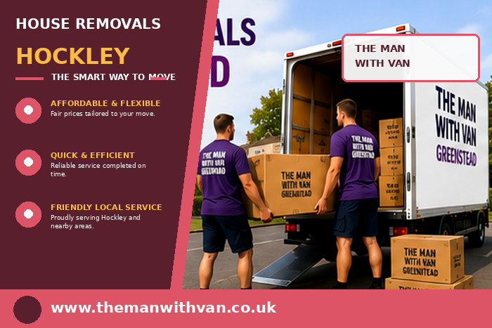 House removals team carrying furniture in Hockley