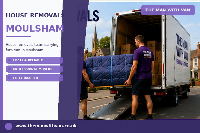 House removals team carrying furniture in Moulsham