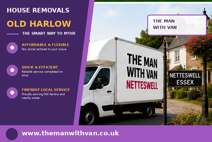 House removals team carrying furniture in Old Harlow