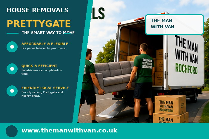 House removals team carrying furniture in Prettygate
