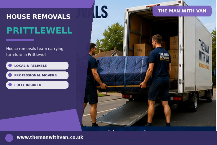 House removals team carrying furniture in Prittlewell
