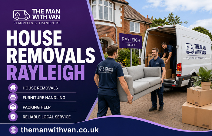 House removals team carrying furniture in Rayleigh