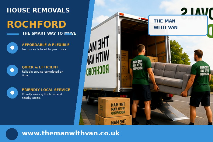House removals team carrying furniture in Rochford