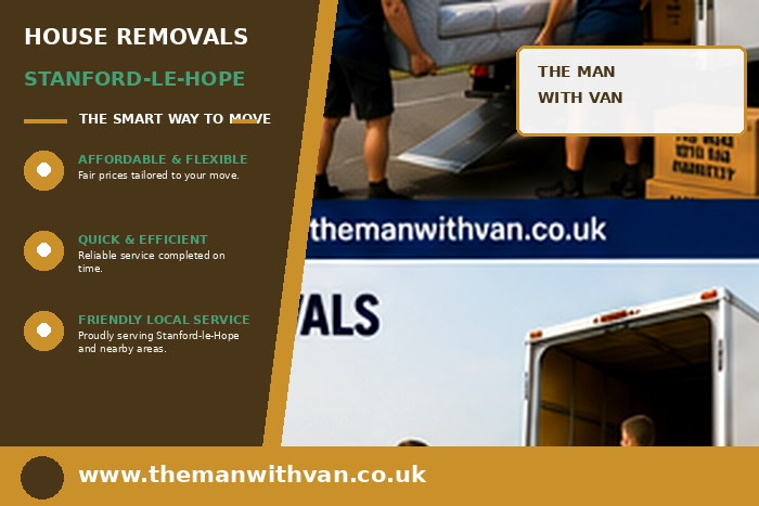 House removals team carrying furniture in Stanford-le-Hope