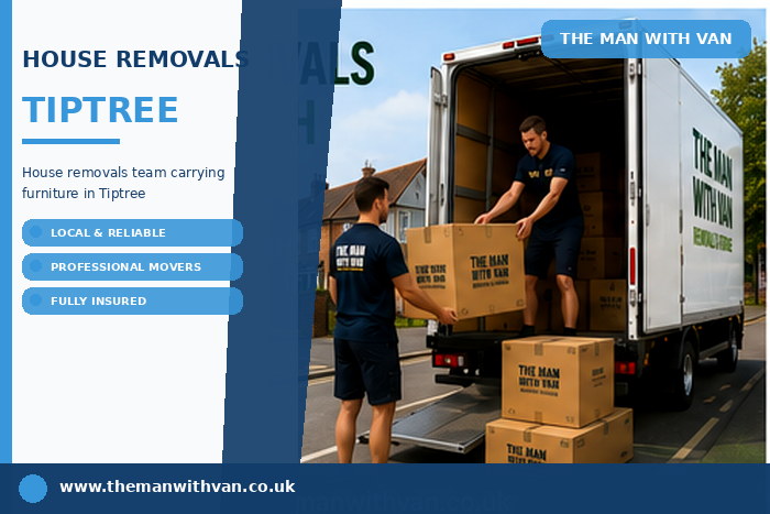 House removals team carrying furniture in Tiptree