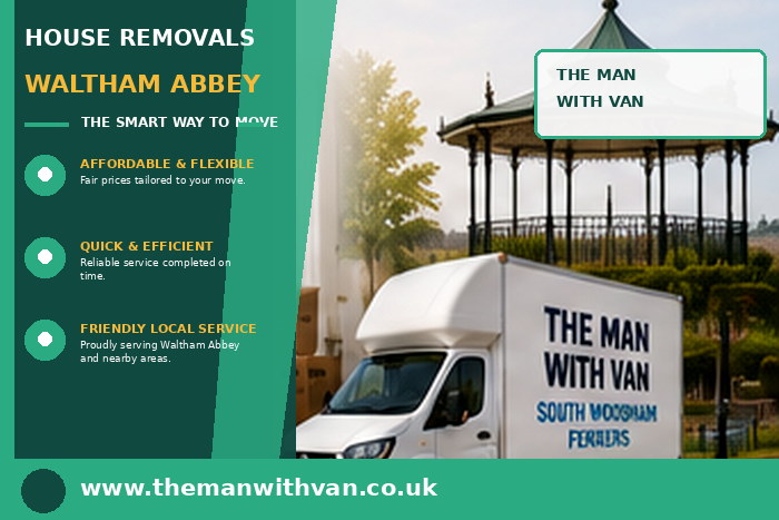 House removals team carrying furniture in Waltham Abbey