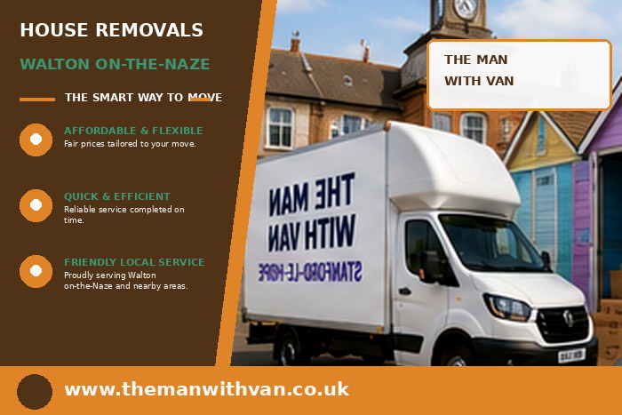 House removals team carrying furniture in Walton-on-the-Naze