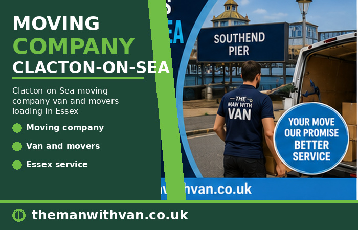 Clacton-on-Sea moving company van and movers loading in Essex