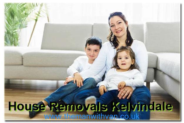 Moving team carrying furniture during a Kelvindale removal