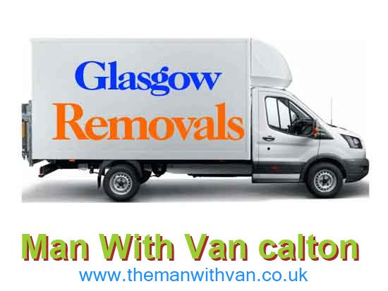 Removal van ready for a Calton Glasgow moving job