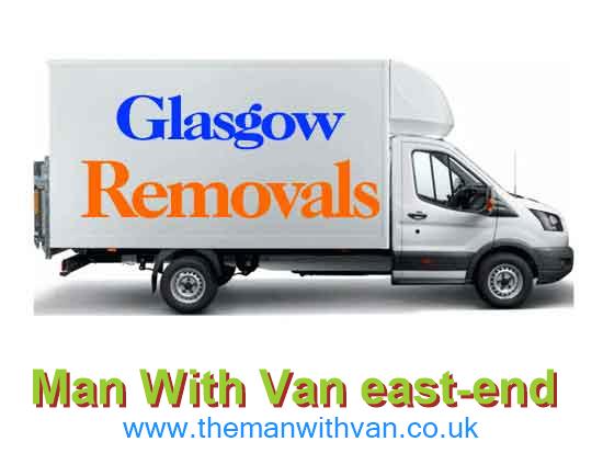 Removal van ready for an East End Glasgow move