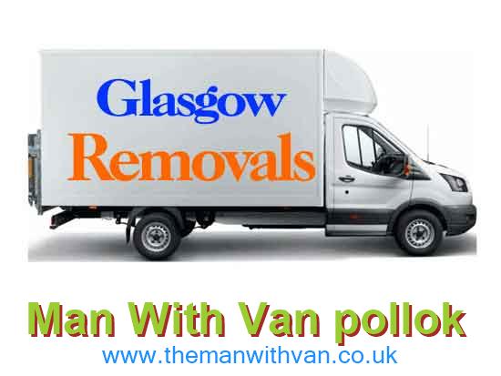 Removal van ready for a Pollok move