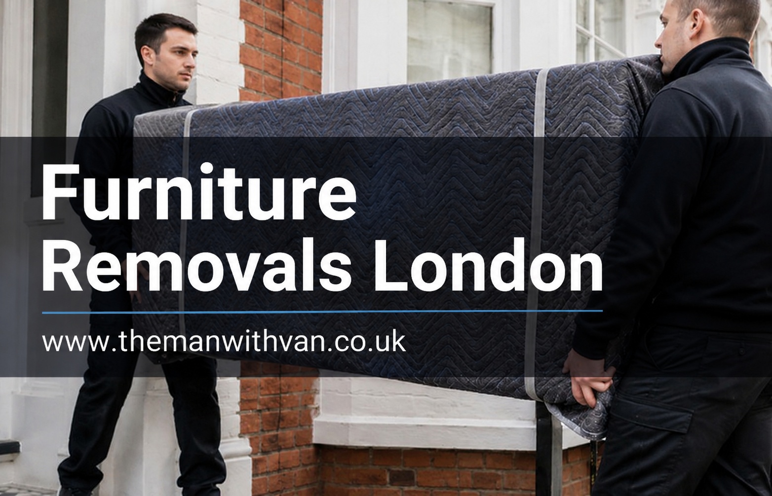 Man with a van carrying wrapped furniture for a London delivery