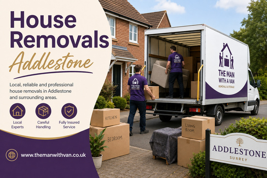 House removals in Addlestone, KT15