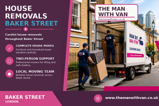 House removals in Baker Street, NW1