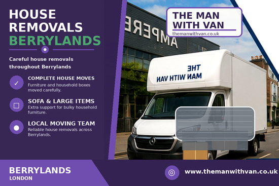 House removals in Berrylands, KT5