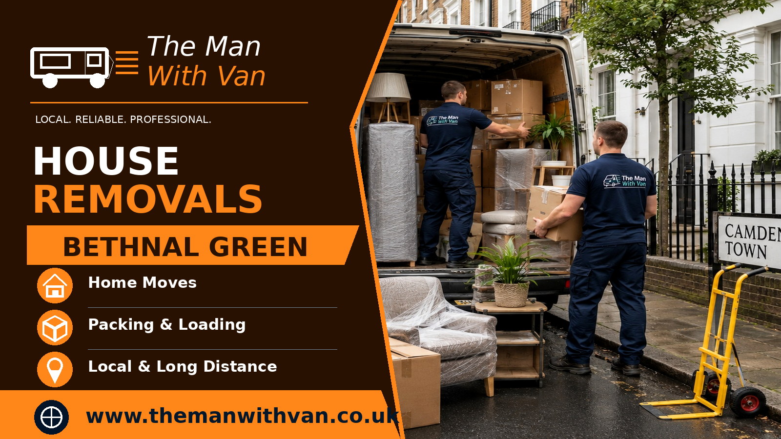 House removals in Bethnal Green, E2
