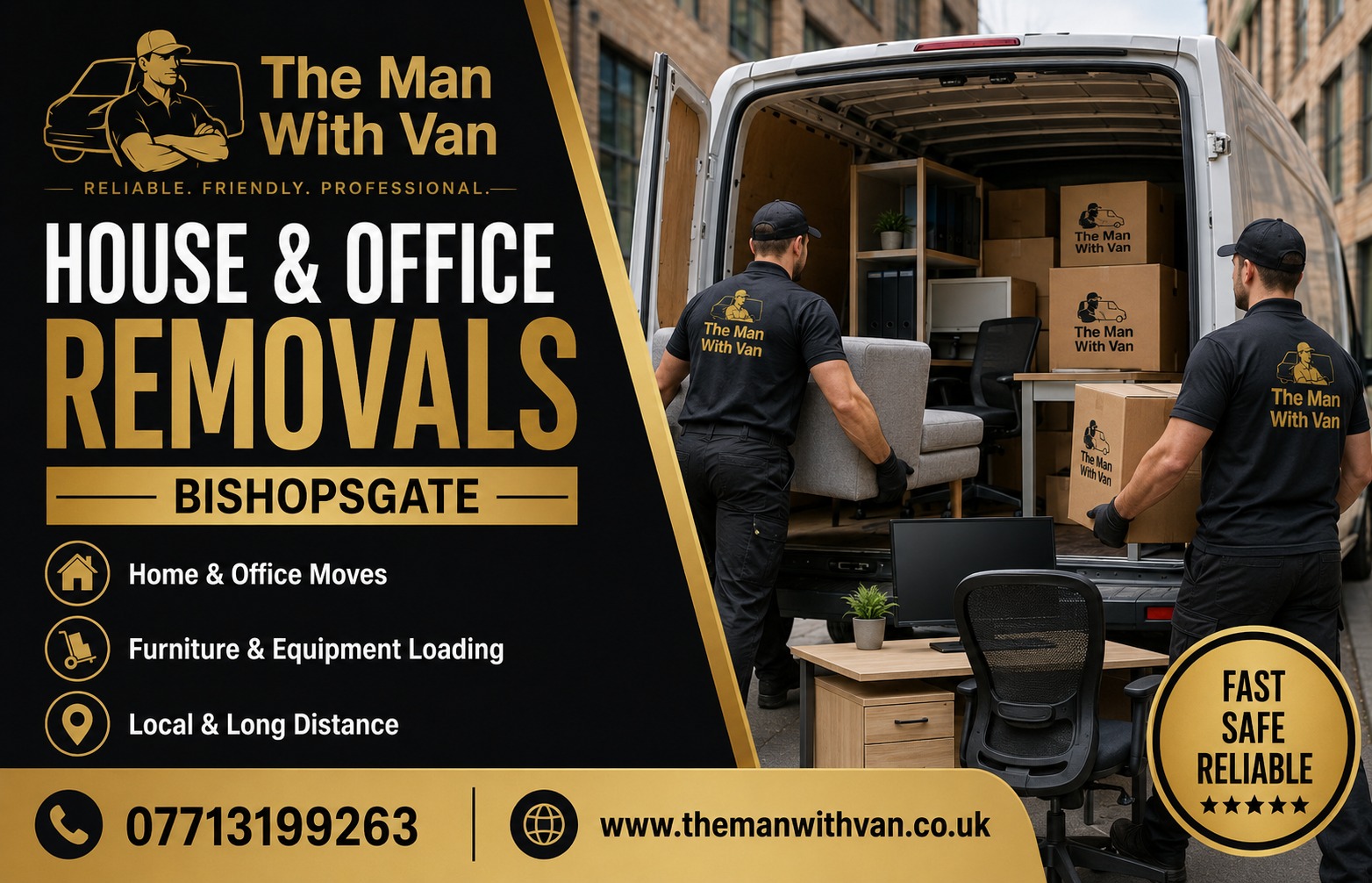 House removals in Bishopsgate, EC2