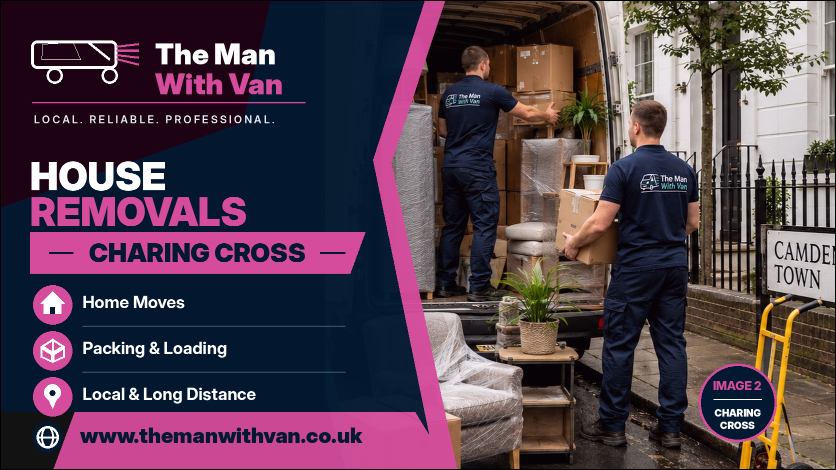 House removals in Charing Cross, WC2