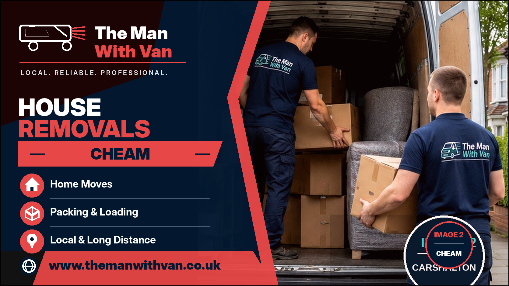 House removals in Cheam, SM3
