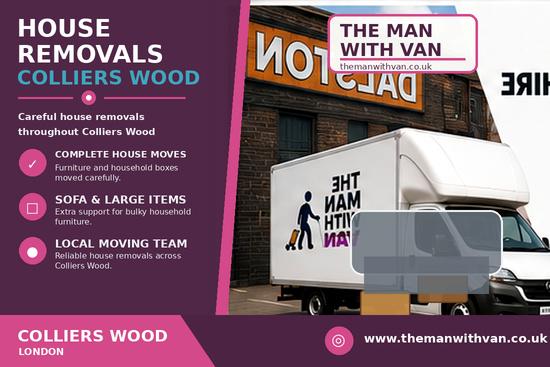 House removals in Colliers Wood, SW19