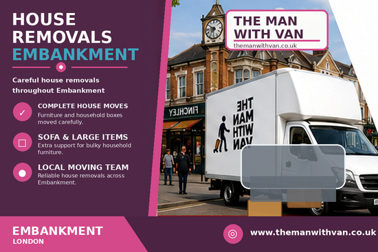 House removals in Embankment, WC2