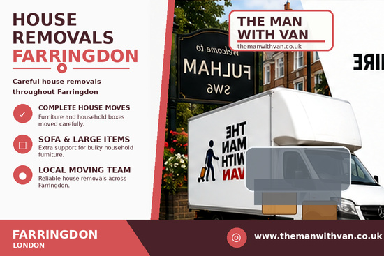 House removals in Farringdon, EC1