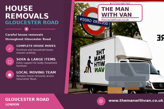 House removals in Gloucester Road, SW7
