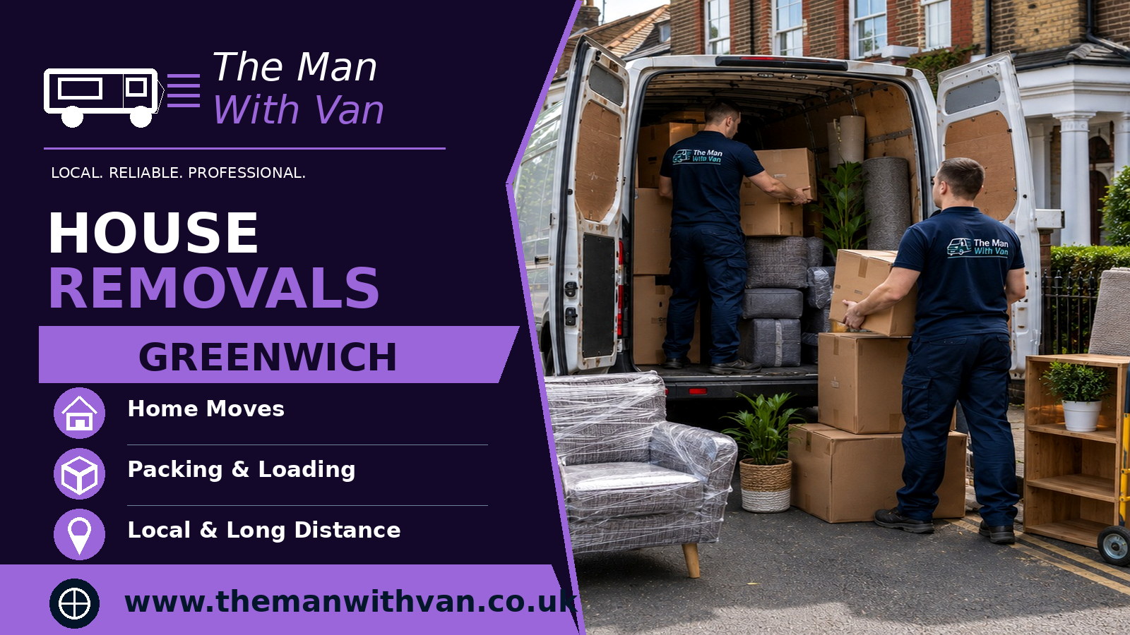 House removals in Greenwich, SE10