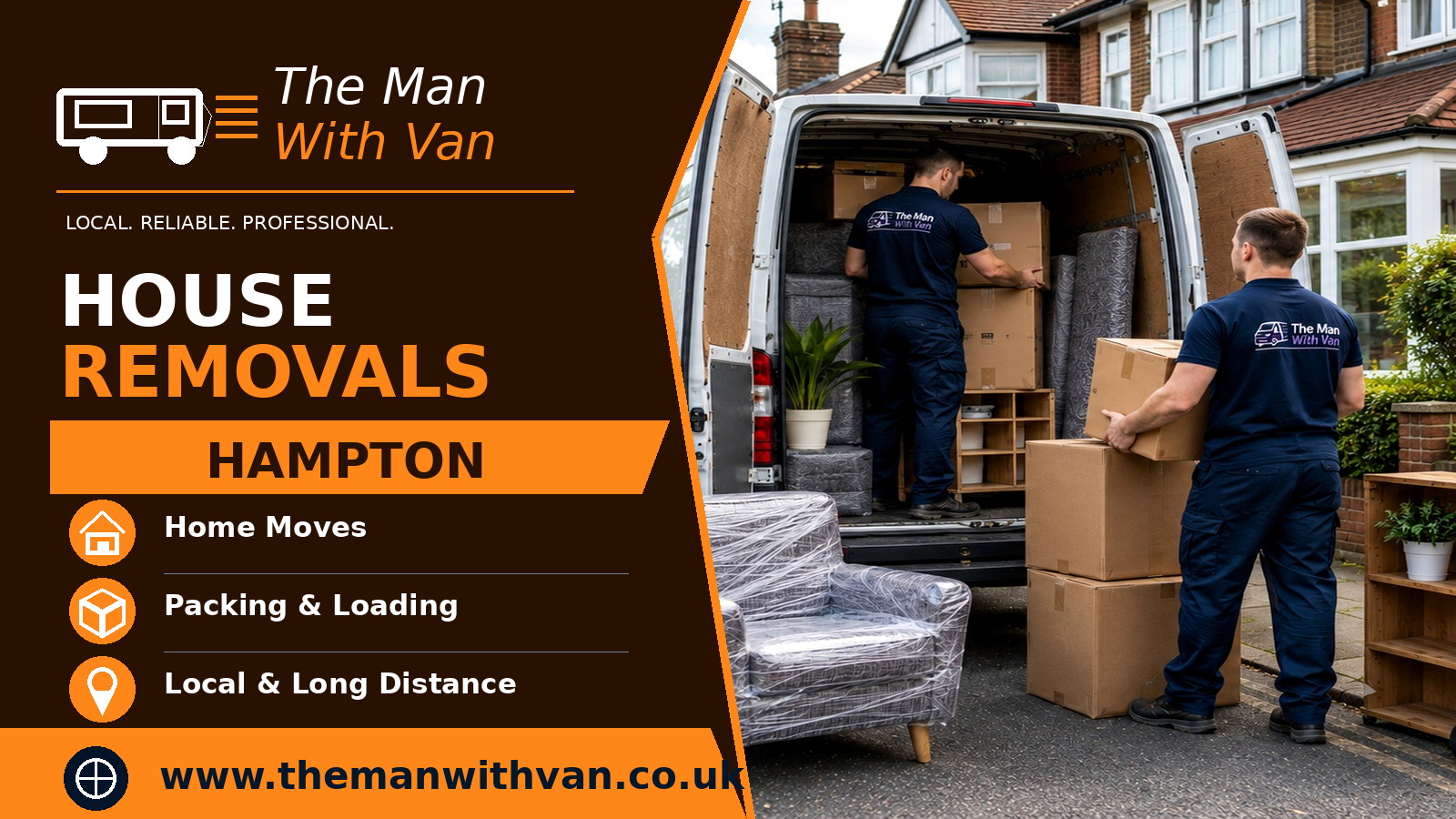 House removals in Hampton, TW12