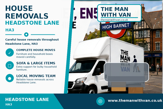 House removals in Headstone Lane, HA3