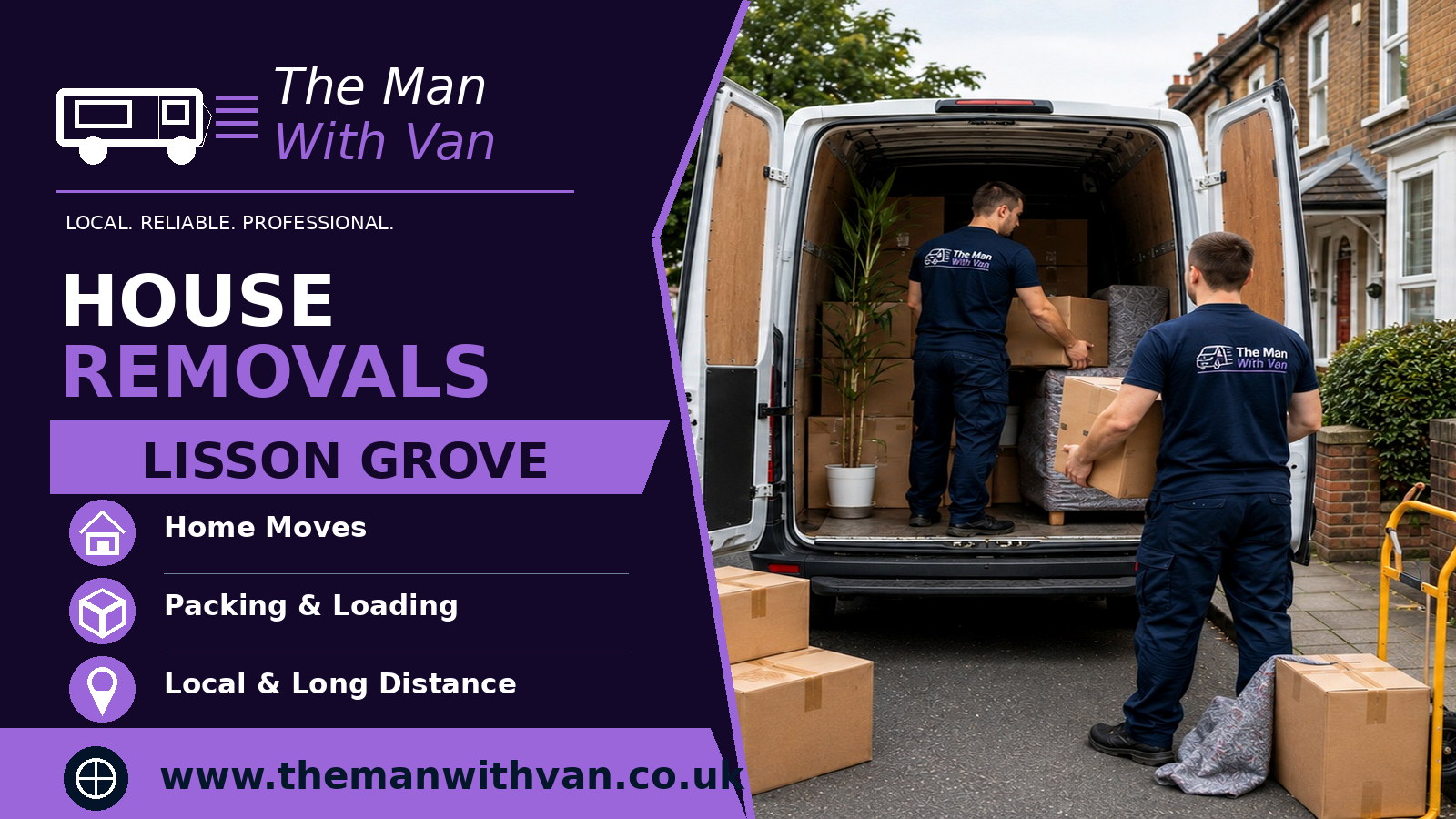 House removals in Lisson Grove, NW1