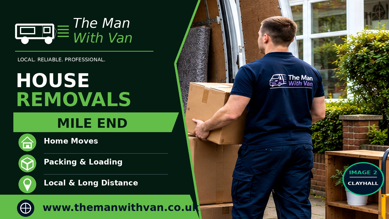 House removals in Mile End, E1