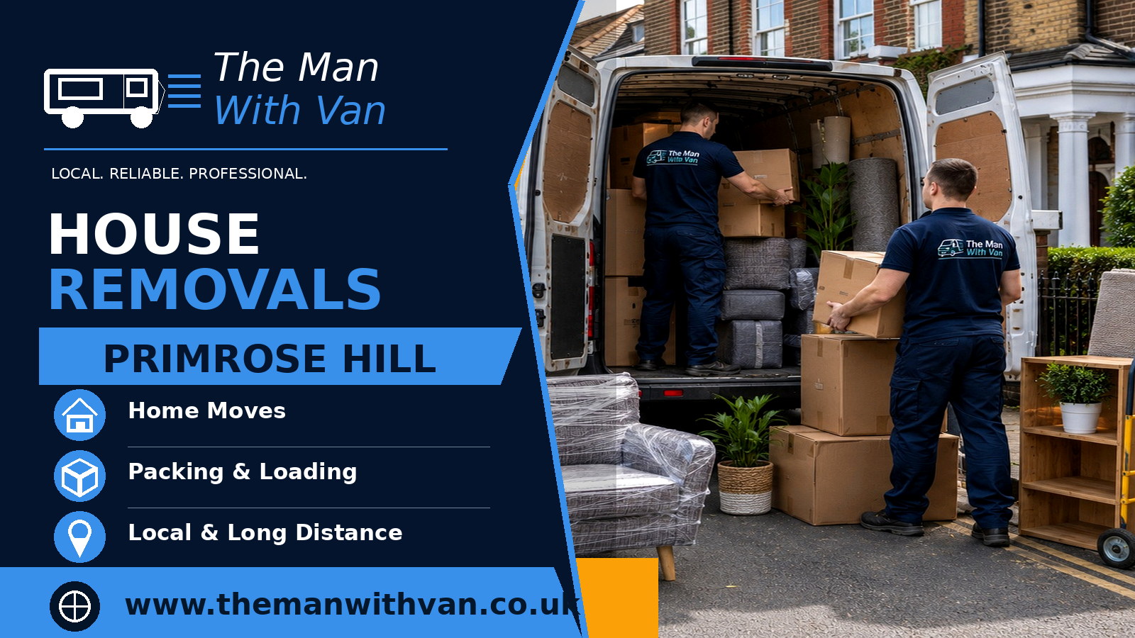 House removals in Primrose Hill, NW1
