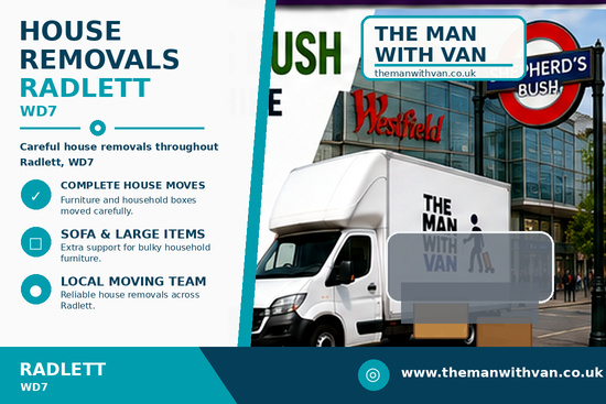 House removals in Radlett, WD7