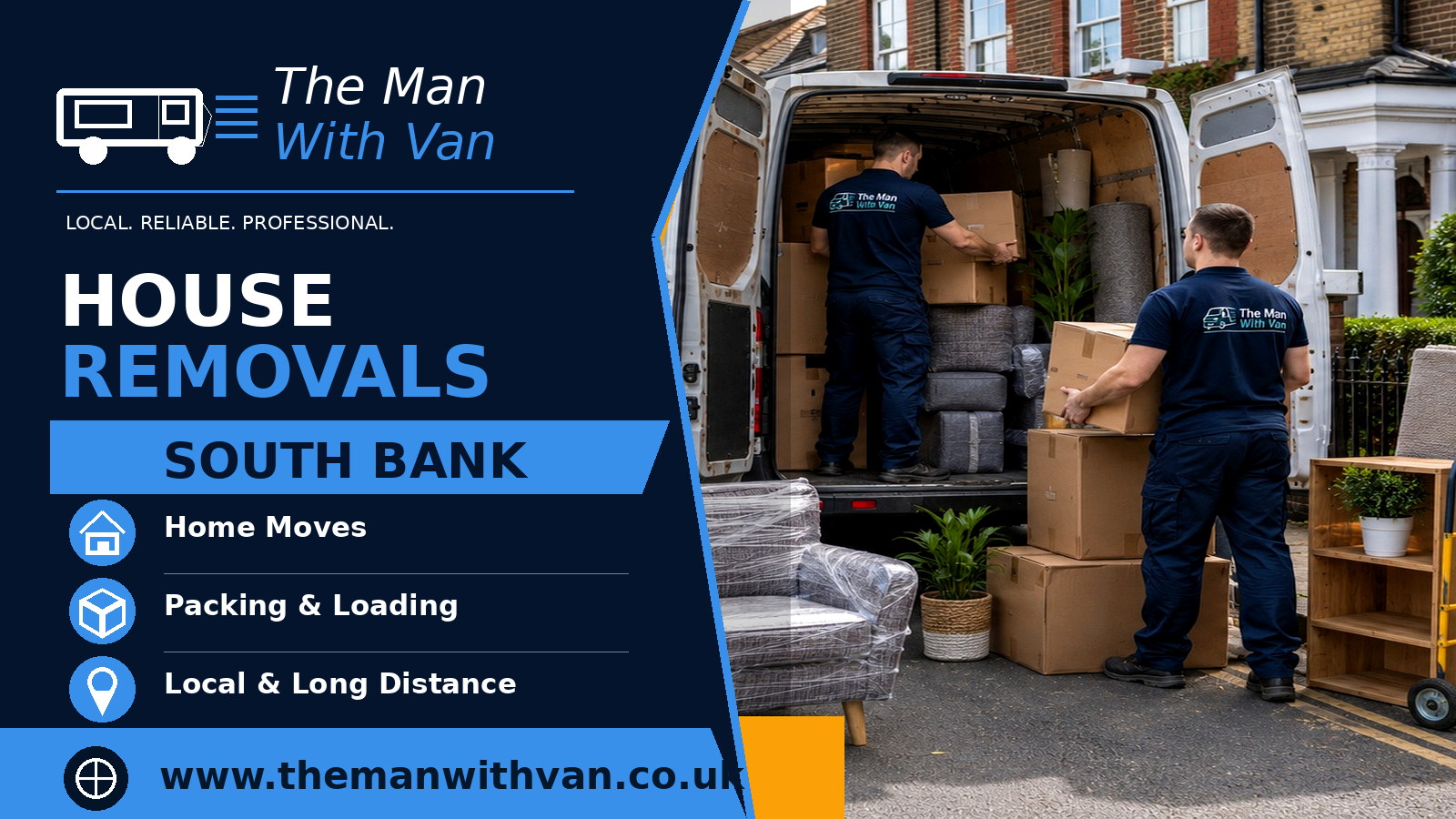 House removals in South Bank, SE1