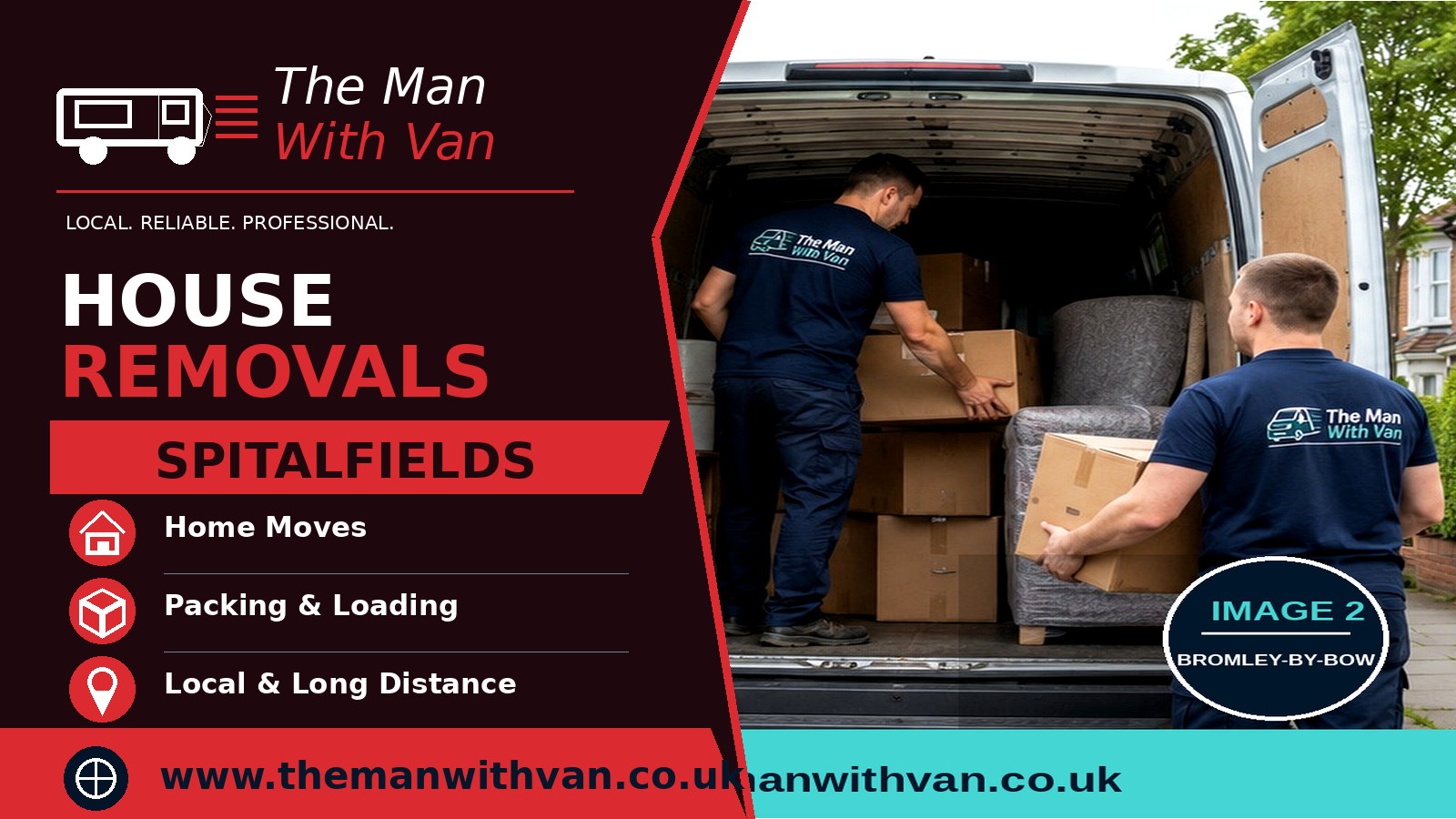House removals in Spitalfields, E1